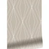 Grafische lijnen behang 100x280cm zand WP-741