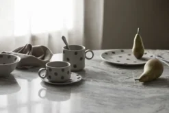 Grainy theemokken zand/groen set van 4 stuks - 57037