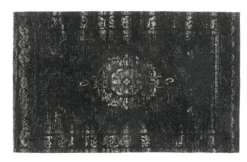 Grand geweven vloerkleed - donkergrijs/zwart