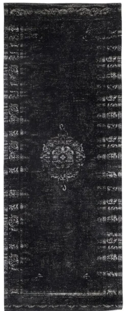 Grand geweven vloerkleed - donkergrijs/zwart