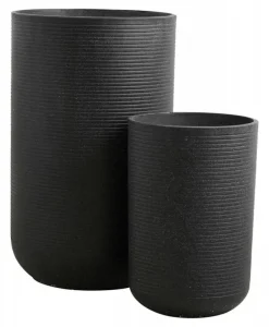 Granito bloempotten zwart - 29008