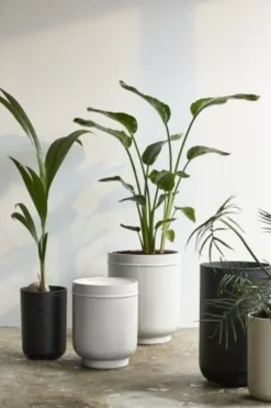 Granito bloempotten zwart - 29008