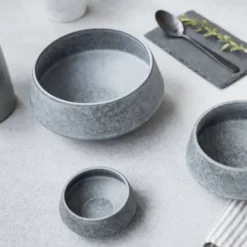 Grey Stone schaal grijs ø18x10cm