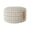 Grid poef large offwhite - L10090