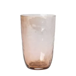 Hammered glazen 50cl bruin - set van 12 stuks