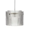 Hanglamp glas/metaal - clear/nickel
