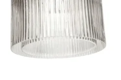 Hanglamp glas/metaal - clear/nickel