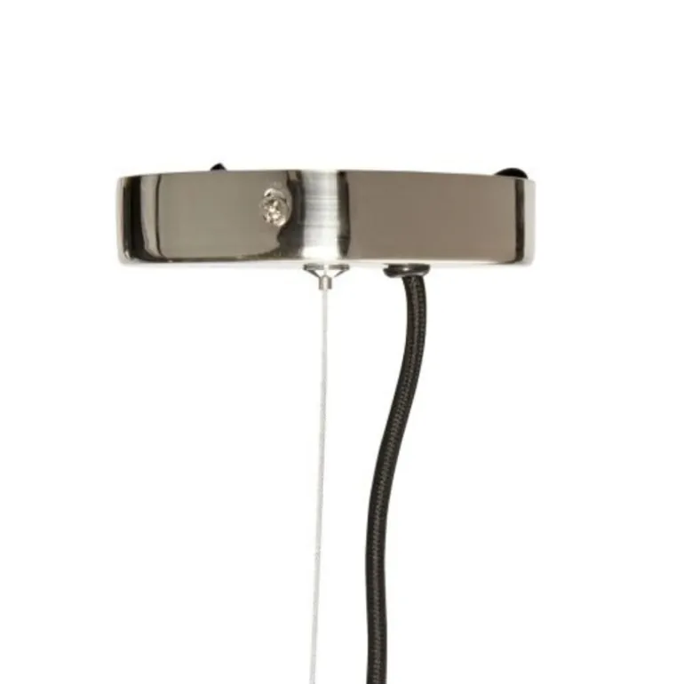 Hanglamp glas/metaal - clear/nickel