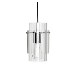 Hanglamp glas/metaal - nikkel
