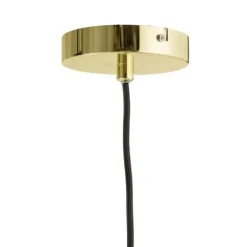 Hanglamp gold finish glas