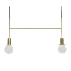 Hanglamp messing met twee lichtbronnen