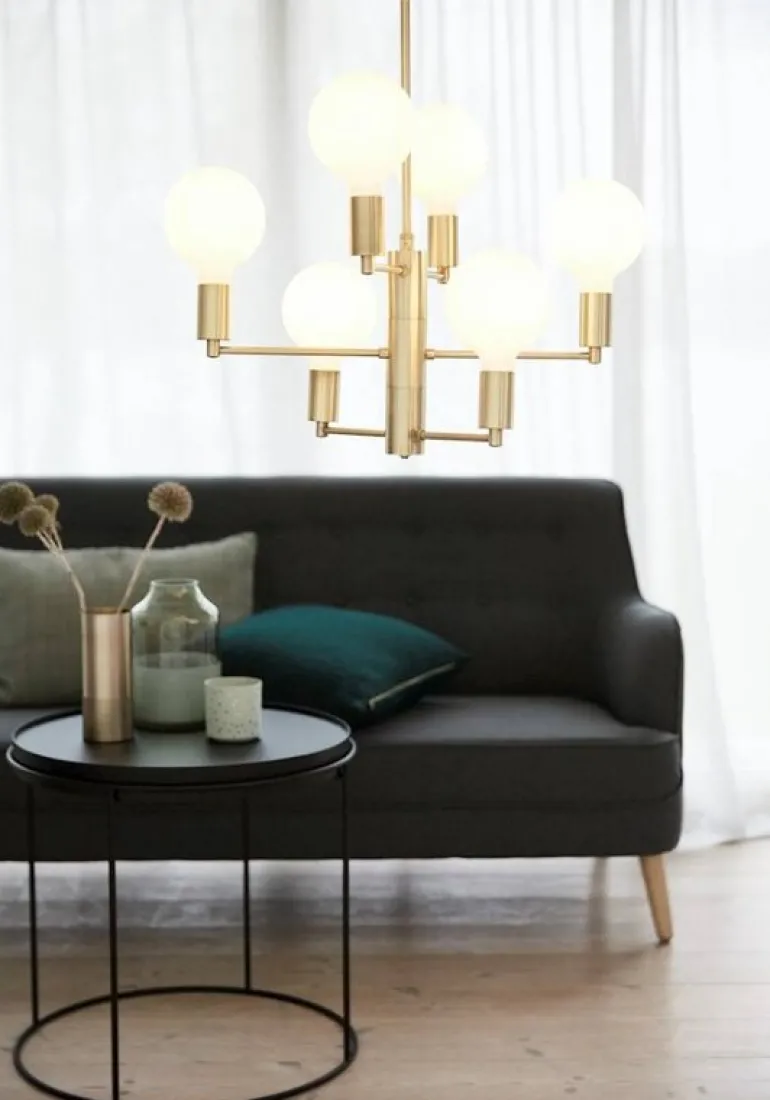 Hanglamp messing 57xh59cm