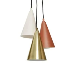 Hanglamp metaal - bruin/beige/messing