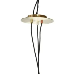 Hanglamp metaal - bruin/beige/messing