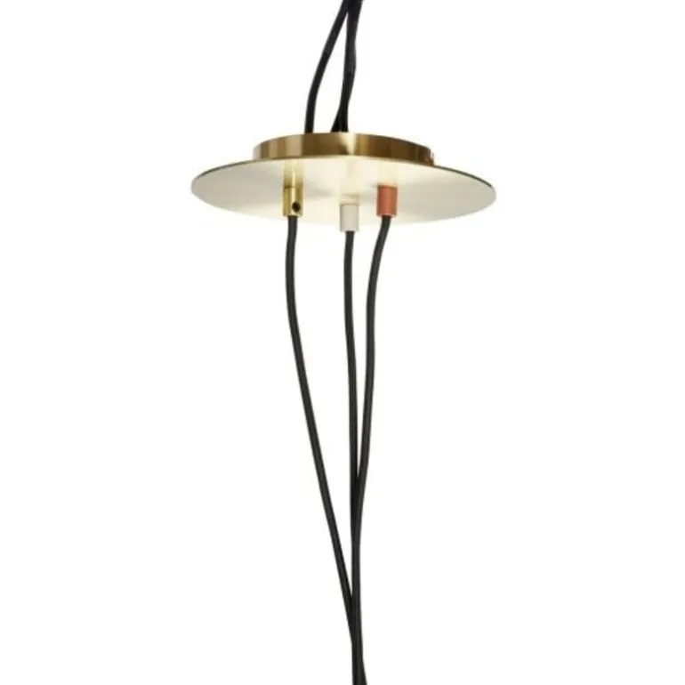 Hanglamp metaal - bruin/beige/messing