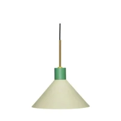 Hanglamp metaal - bruin/groen/geel