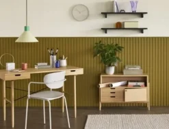 Hanglamp metaal - bruin/groen/geel