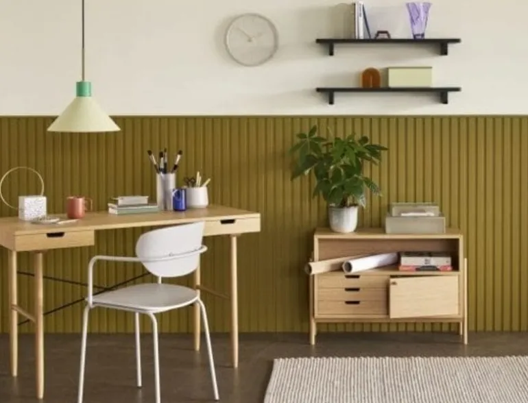 Hanglamp metaal - bruin/groen/geel