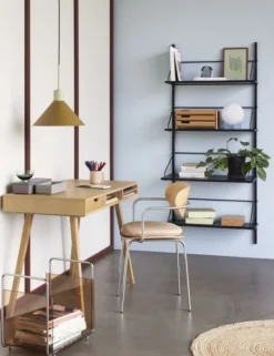 Hanglamp metaal - zand/bruin