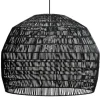 Hanglamp Nama 3 zwart rotan ø72cm