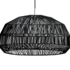 Hanglamp Nama 1 zwart rotan ø72cm
