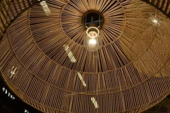 Hanglamp Nama 1 zwart rotan ø72cm