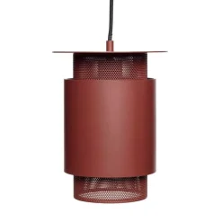 Hanglamp rood metaal mesh