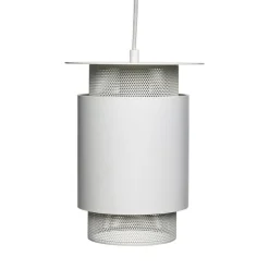 Hanglamp wit metaal mesh