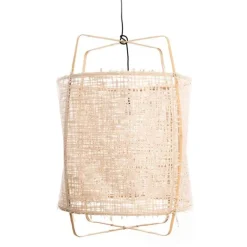 Hanglamp Z2 blond bamboe naturel karton ø67x100cm