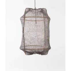 Hanglamp Z2 blond sisal net grijs ø67x100cm