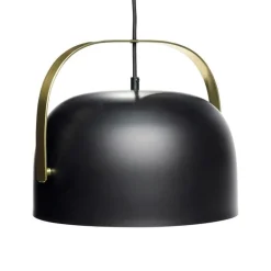 Hanglamp zwart metaal messing