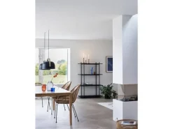 Hanglamp zwart metaal messing