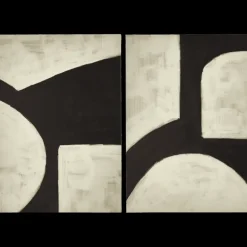 Hape wanddecoratie zwart/off white set van 2 stuks - 208582070