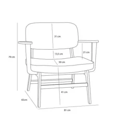 Haze loungestoel grijs/naturel - 021126