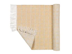 Henny vloerkleed 70x140cm - lichtgrijs/geel