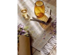 Henny vloerkleed 70x140cm - lichtgrijs/geel