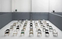 Herit stoel donker eiken/textiel zand - 1401016