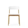 Herit stoel eiken/leer wit - 1401018