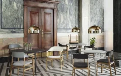 Herit stoel eiken/leer wit - 1401018