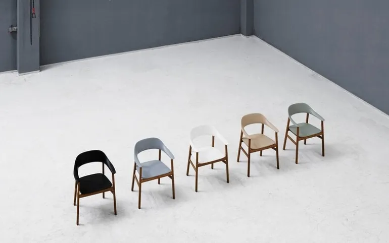 Herit stoel eiken/textiel zwart- 1401011