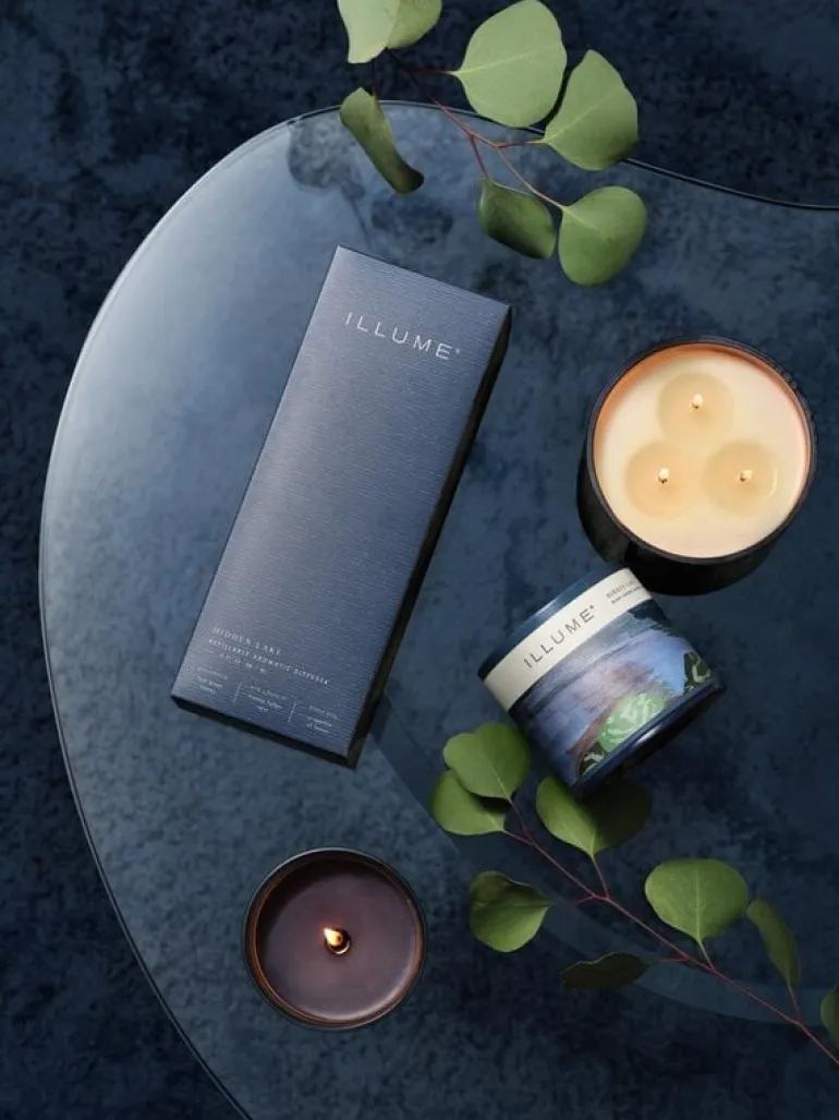 Hidden lake statement kaars blauw - 4626100200