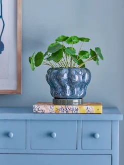 Hollis bloempot blauw - 82061454