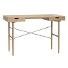 Houten bureau met 2 opberglades - naturel