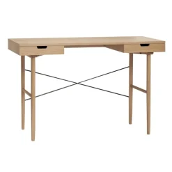 Houten bureau met 2 opberglades - naturel