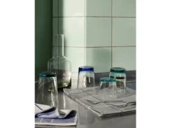 Hue glazen 30cl turquoise set van 6 stuks - 14496253