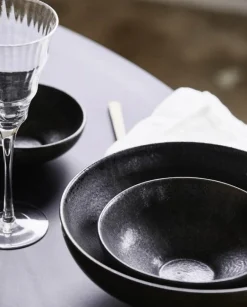 Inez schalen M zwart set van 4 stuks - 6410