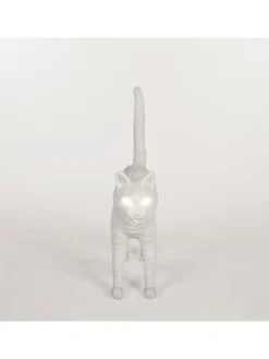 Jobby the cat lamp - wit