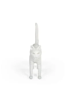 Jobby the cat lamp - wit