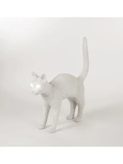 Jobby the cat lamp - wit