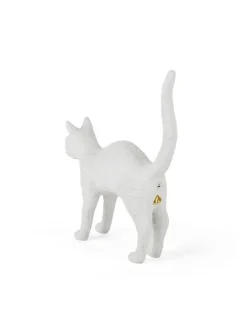 Jobby the cat lamp - wit